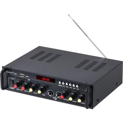 2*60W Bluetooth-Compatible FM Mp3 Player Audio Power AMP HiFi Class AB Digital Mp3 Decoder Equalizer Home Car Amplifier