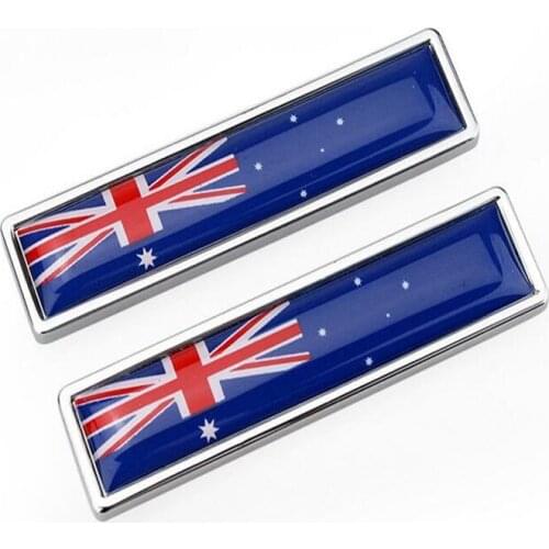 2Pcs/Lot Car Australia Flag Metal Sticker Decorate Sticker Emblem Badge For Australian Aussie National flag Cars