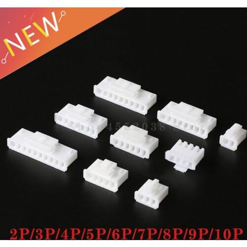 20Pcs XHB2.54 connectors male plug plastic shell Housing with buckle 2.54mm 2P 3 4 5 6 7 8 9 10PIN Insert Shell