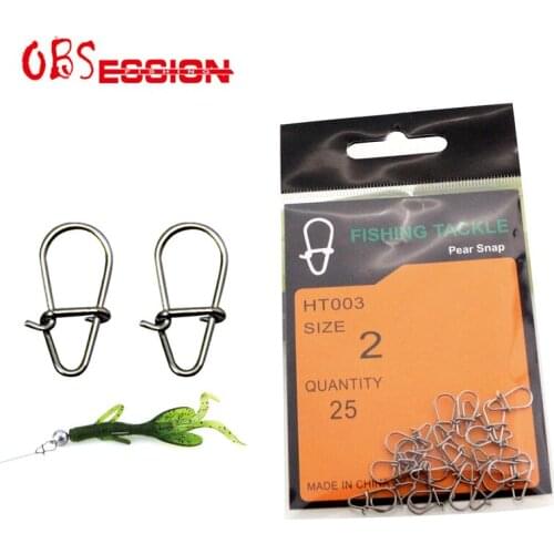 25pcs/bag Hooked Snap Pin Stainless Steel Fishing Barrel Swivel Safety Snaps Hook Fastlock Lure Accessories Connector Snap Pesca