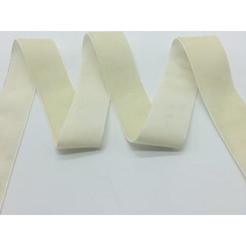 3 yards/lot 1"(25mm)Wide Cream Velvet Ribbon Headband Clips Bow Wedding Decoration