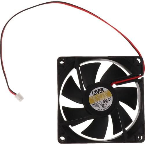 4Pcs DC 12V 2 Lines Cooling Fan 80mm x 80mm x 25mm 2 Pin Plastic Universal Cooling Cooler PC CPU Fans Airflow For Computers