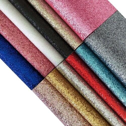 8''X12'' Glitter Faux Leather Material Sheet, synthetic leather, Canvas Backing Gold Silver Glitter Fabric Sheet, 12pcs
