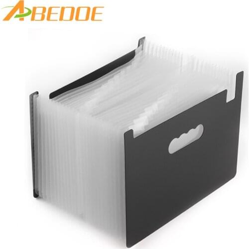 ABEDOE Portable Accordion File Folder 24 Pockets Expanding File Folder A4 Expandable High Capacity Business File Organizer
