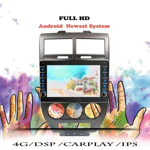 Android 10 Car Radio Carplay For Jeep Compass 1 MK 2006 2007 2008 2009 2010 Multimedia Player Navigation GPS 2 din DVD Head Unit