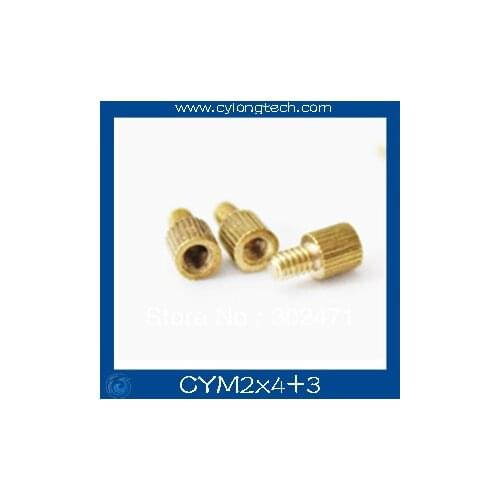 Free shipping M2*4+3mm cctv camera isolation column 100pcs/lot Monitoring Copper Cylinder Round Screw