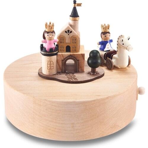 Wooden music box Eight Sound box wedding wedding newlywed girl princess girl child birthday gift spin