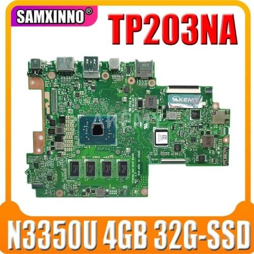 For Asus VivoBook Flip 12 TP203NA TP203NAH TP203N Laotop Mainboard Motherboard W/ N3350U 4GB RAM 32G-SSD