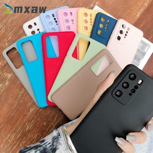 For huawei p40 pro plus p30 lite pro p20 lite p10 p smart plus z 2019 2018 Case Cute Matte Solid Candy Simple Silicone Cover