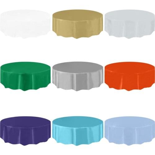 Environmentally friendly round plastic party wedding tablecloth for table cloth