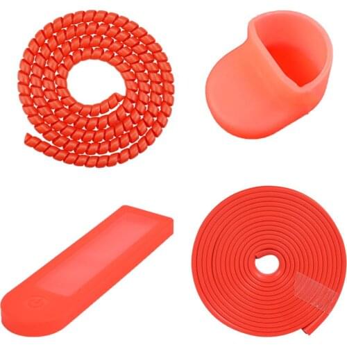 Anti-Collision Strip Brake Pipe Protector Waterproof Cover Hook Cover Electric Scooter Protection Set for Xiaomi M365 Pro