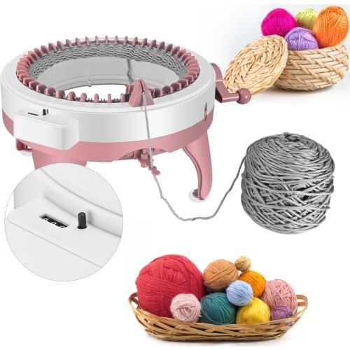 48 Needles Hand Knitting Machine Circular Loom With Travel Countercylinder Wool Loom Hand-knitted Scarf Sweater Hat For Kids