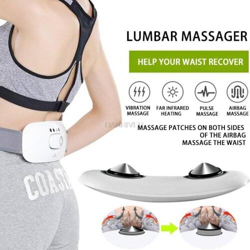 Lumbar Massage Metal Patch Vibration Pulse Infrared Heating Airbag Lumbar Disc Protruding Waist Support