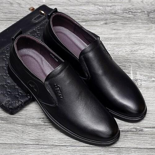 Men Casual Shoes Genuine Leather Luxury Loafers Mens Handmade Office Formal Wedding Shoes Vintage Leisure Business Slip on Flats