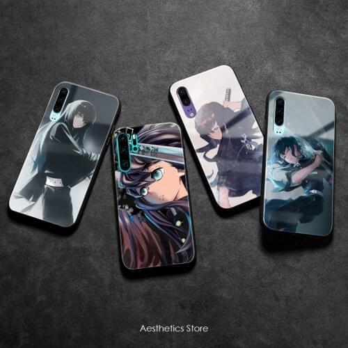 Muichiro Tokito Soft Silicone Glass Phone Case Cover Shell for Huawei Honor 8 Mate P 9 10 20 30 Lite Pro Plus Nova 2 3 4 5