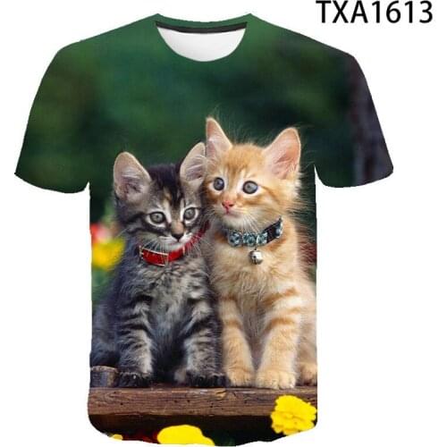 2020 New Fashion Men Women Children Animal Cat 3D Printed T Shirt Summer Short Sleeve Boy girl Kids Casual Cool Tops Tee