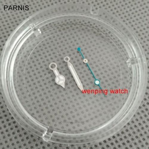 New Classic vintage Silver rim Small green second hand fit 8215 821A movement Mens watch hands