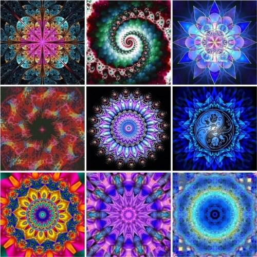 Full Square/Round Drill Diamond Painting Mandala DIY Diamond Embroidery Flower Landscape Picture Of Rhinestones Handcraft Gift