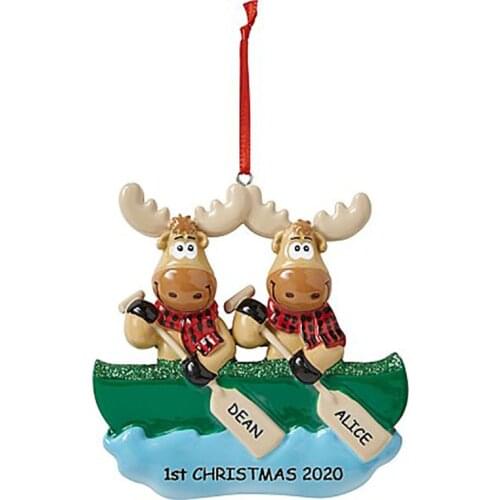 Christmas Ornaments Reindeer Decoration With PVC Personalized Hanging Pendants For Family Party Santa Claus Gifts for -New Year