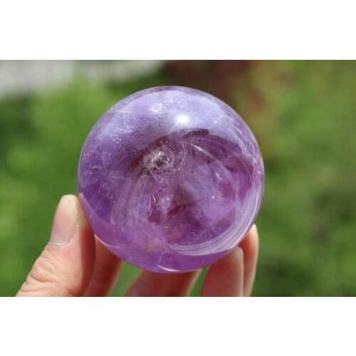 45mm NATURAL AMETHYST QUARTZ Crystal Sphere Ball Healing