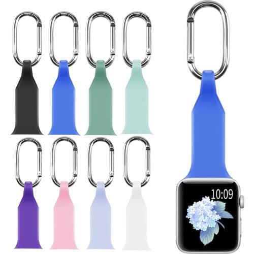 Replacement Nurses Carabiner Silicone Band Wristband Watch Strap Watchband Fits for iWatch 4 5 6