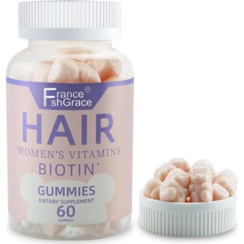 Hair Vitamin Gummies for hair growth Nails and skin vitamin sour gummy candy