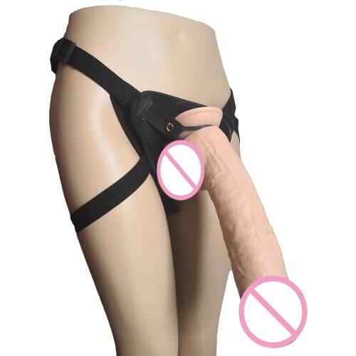 Big Dildos strapon huge dildo strap on realistic soft long penis suction cup harness leather pants sex toy for lesbian women
