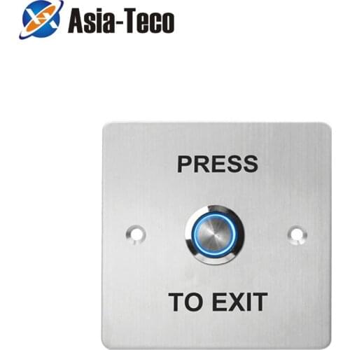 LED stainless steel Backlight Exit Button Door access control system kit NC NO COM For Door Lock Access Control System