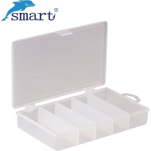 SMART Transparent Fishing Lure Box 179x109x30mm/5Compartments Plastic Fishing Accessories Bait Hook Case Pesca Fishing Tackle