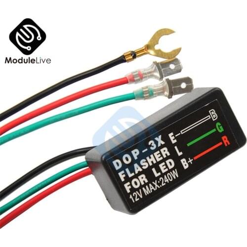 Universal Car Motorcycle LED Halogen Turn Signal Light Flasher Relay Blinker 3 Pin 3-Pin For Car Motorbike Safety