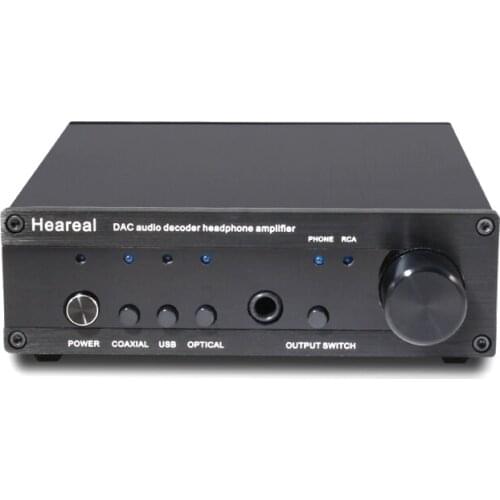 Audiophile DAC decoding headphone amplifier hifi headphone amplifier, USB optical coaxial audio decoder integrated
