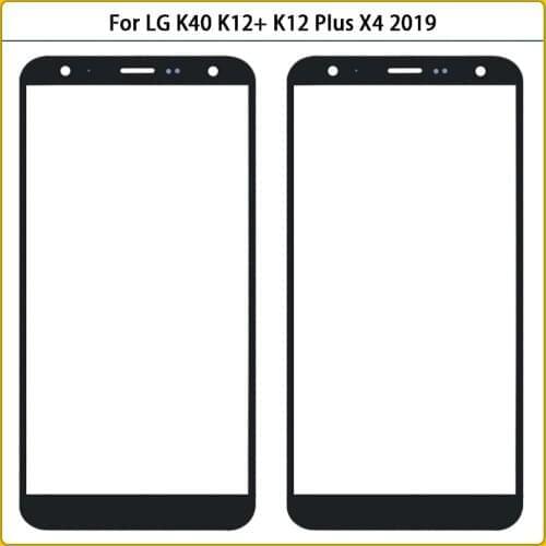 10Pcs TouchScreen Glass For LG K40 K12+ K12 Plus Touch Screen Panel Front Glass Lens K40 X4 2019 X420EM LCD Outer Glass