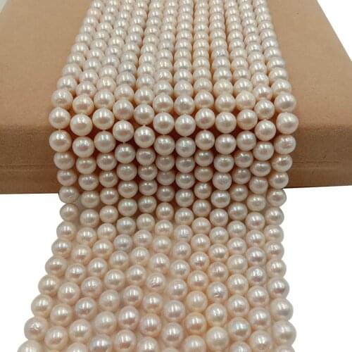 16 inch ,8-9mm white big round nature freshwater pearl ,100% natural freshwater loose pearl with round, high luster in strand