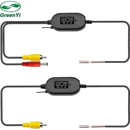 2.4Ghz Wireless Car RCA Video Transmitter and Receiver for RCA Plug Rear View Camera and Car TFT Monitor DVD Player