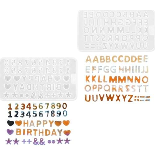 26 Alphabet Silicone Mold Diy Necklace Charms Numbers Resin Molds Handmade Jewelry Accessories Keychain Pendant Making Tools