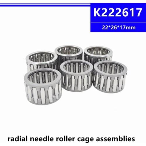 50pcs/100pcs K22x26x17 22*26*17mm Radial Needle Roller Cage Assemblies K222617 22x26x17mm needle retainer component bearing