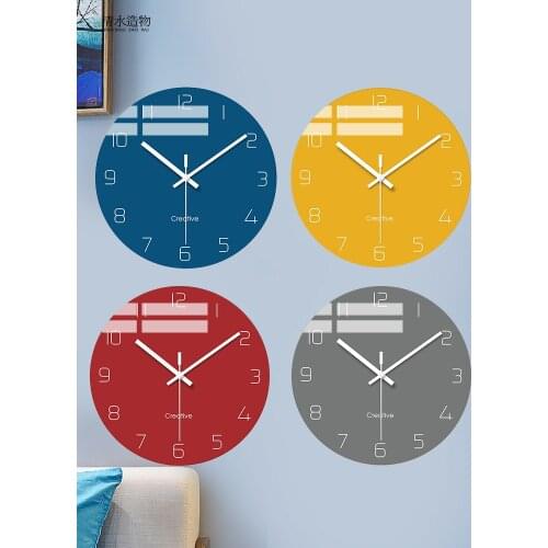 Living Room Silent Glass Wall Clock Decor Luxury Creative Bedroom Wall Clock Modern Design Reloj De Pared Home Decor BW50WC