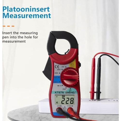 KT87N Digital Multimeter Ampere Clamp Meter Current Clamp Pincers AC DC Current Voltage Transistor Tester Current Clamps