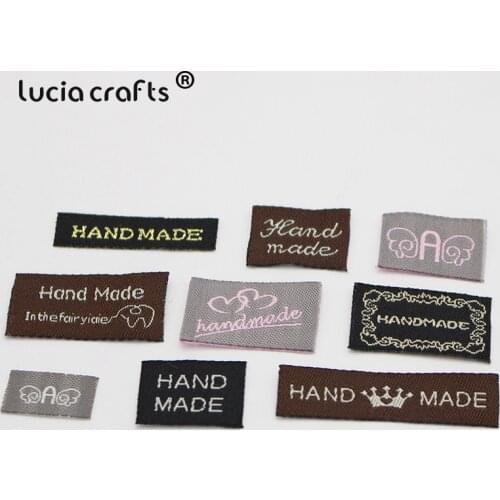 Lucia Crafts 50pcs Cloth Handmade Sew-on Patch Badges Appliques Embroidery Sticker Clothing DIY Sewing Accessories L0804