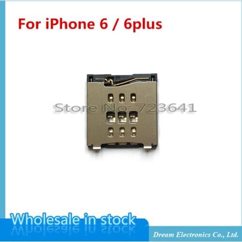 MXHOBIC 10pcs/lot sim card reader connector holder for iphone 6 4.7" for iPhone 6 plus 5.5" Flex Cable Replacement free shipping