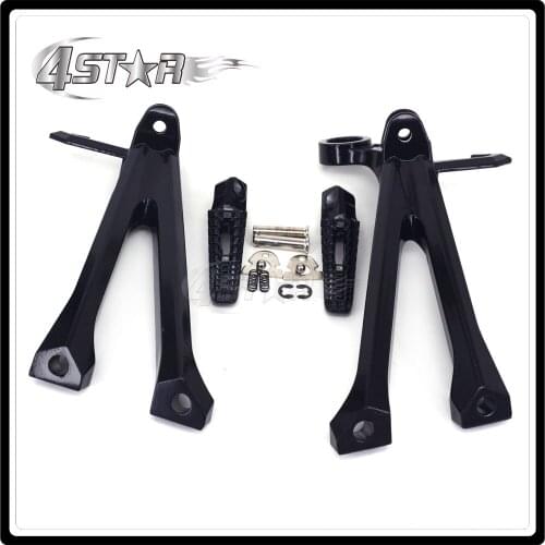 Alumnium Motorcycle Rear Passenger Footrest Foot Peg Rests Pedals And Bracket Mount For GSXR600 GSXR750 GSXR 600 750 2011-2013
