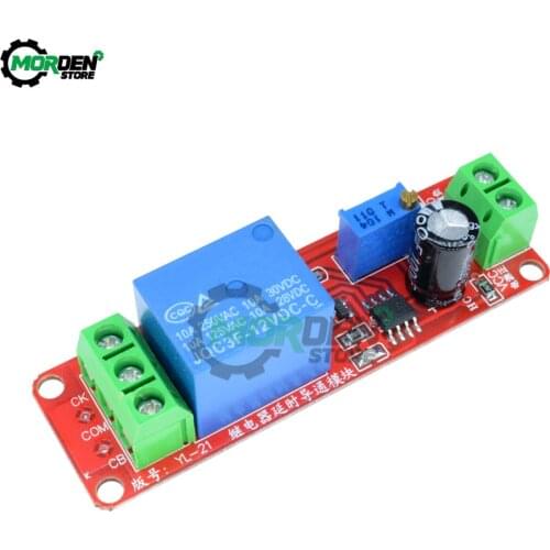 DC 5V 12V Delay Relay Shield Module NE555 Time Relay Module 0~10S Turn-On Timing Control Switch Car Relays Duty Cycle
