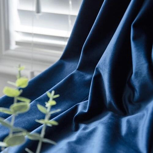 Nordic Solid Color Velvet Curtain Simple Modern High Shading Curtain Finished Bedroom Living Room Thick Curtain