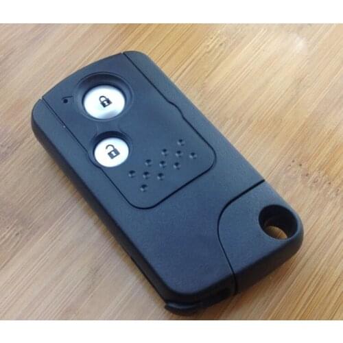 2 BUTTONS REPLACEMENT BLANK SMART CARD SHELL CASE FOR HONDA CRV SMART KEY WITH KEY BLADE ( WITHOUT GROOVE)