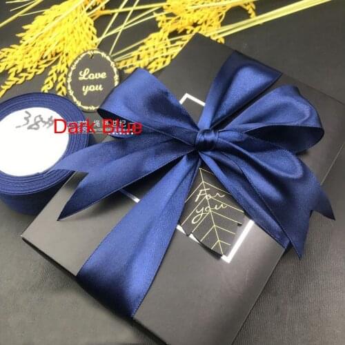 Dark Blue Satin Ribbons 6mm 10mm 15mm 20mm 25mm 40mm 50mm Christmas Halloween Baby Shower Birthday Party Wedding Decoration