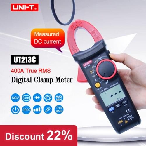 Digital Clamp Meter UNI-T UT213C True RMS 400A AC DC Current Voltage Tester /Resistance/Capacitance/Temperature Clamp Multimeter