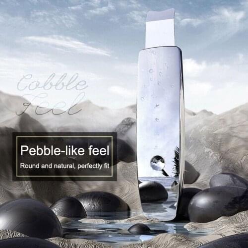 Ultrasonic Skin Scrubber Skin Cleaning Spatula LED Blue Red Light Face Care Microcurrents Blackhead Remover For Facial Cleansing