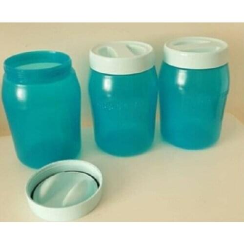 Tupperware Multi-Purpose Jar (3x1.5 l) Universal Screw Cap Glass Blue Multi-Purpose Jar 1.5 lt