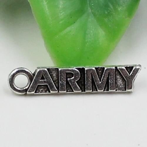 100pcs/lot Metal Zinc Alloy Silver Tone AMAY Pendant For Necklace DIY Jewelry Making Accessories 22x4.5mm (K03376)