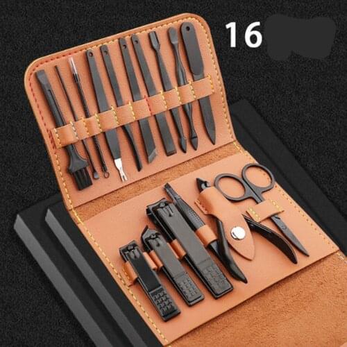 12/16 pcs Nail Clipper Set Manicure Tool Pedicure Nail Scissor Ear Spoon Stainless Steel Household Nail Clippers Suit